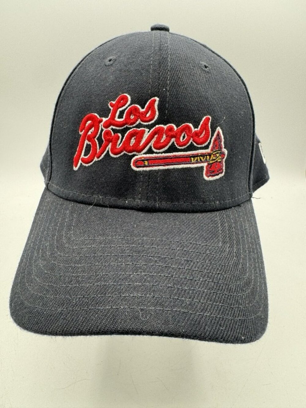 New Era Los Bravos Atlanta Braves Unstructured Dad Hat Navy Blue Flex Fit